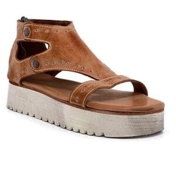 Bed Stu Soni Studded Leather Platform Hightop Sandals Size 10 - Picture 1 of 9